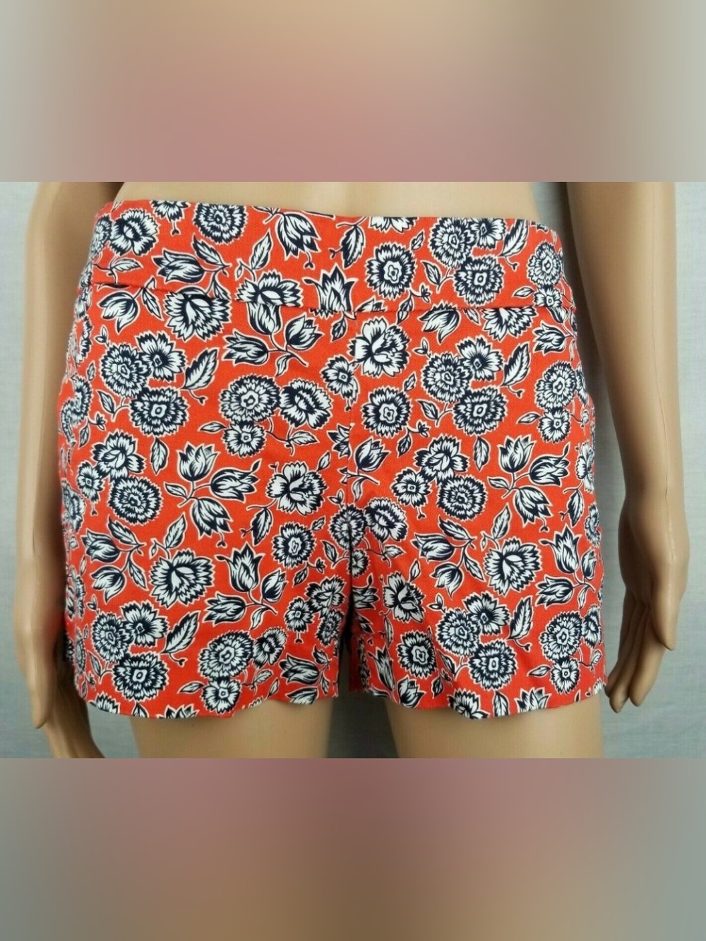 J.Crew Floral Print Mid-Rise Stretch Chino Shorts | NWOT | Sz 10